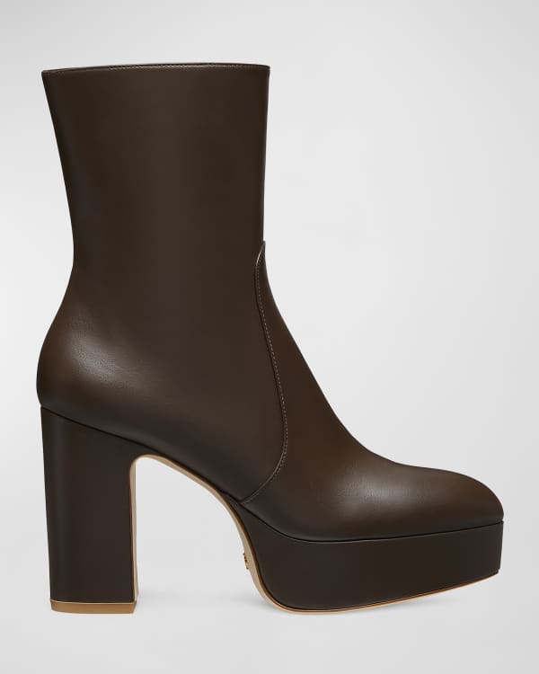 Stuart Weitzman Lala Suede Platform Booties Neiman Marcus