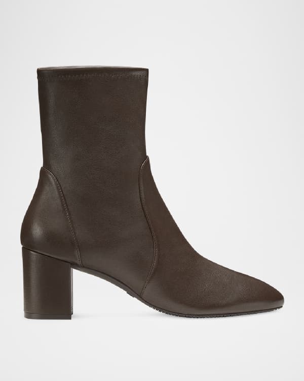Aquatalia Fuoco Low Heel Suede Zip Booties Neiman Marcus