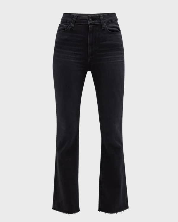 PAIGE The Claudine Coated High-Rise Crop Flare Jeans