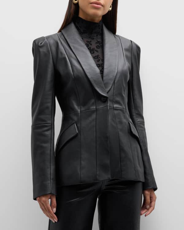 Theory bristol leather blazer hotsell