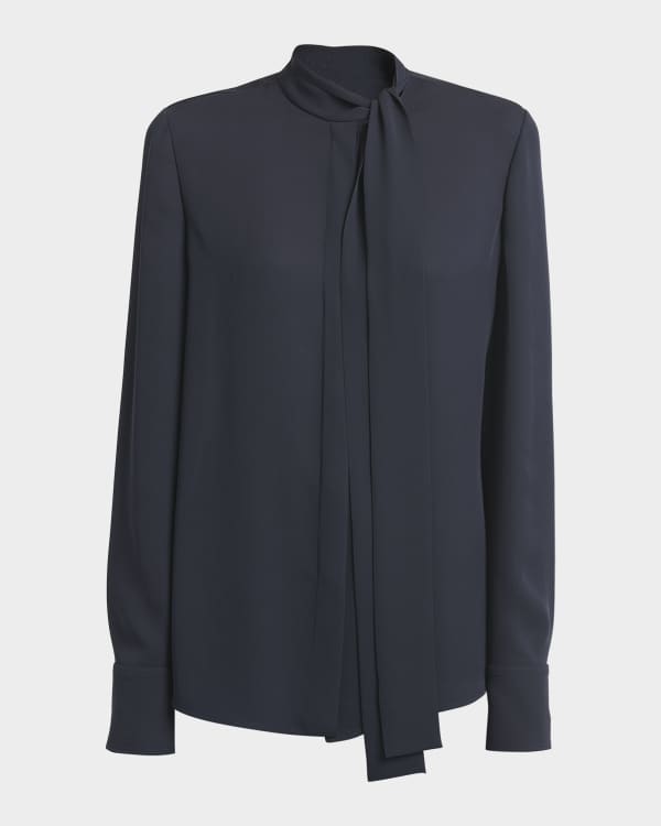 Valentino Garavani cropped poplin shirt - Blue