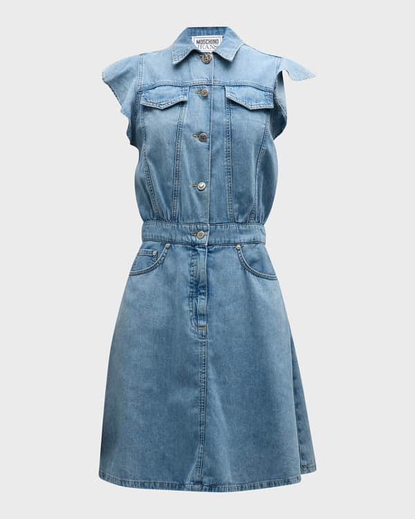 Moschino sleeveless denim minidress - Blue