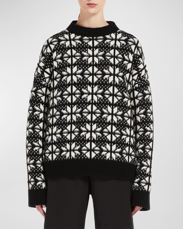 LV intarsia crewneck sweater