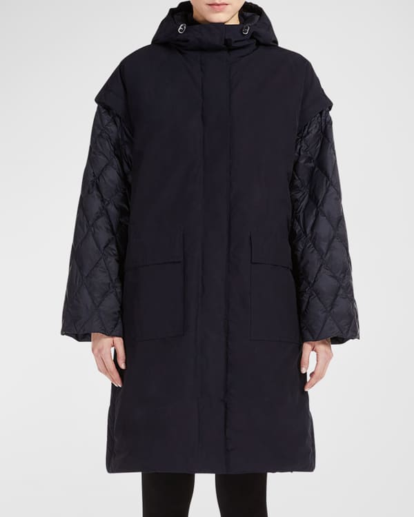 Eileen fisher stand clearance collar down coat