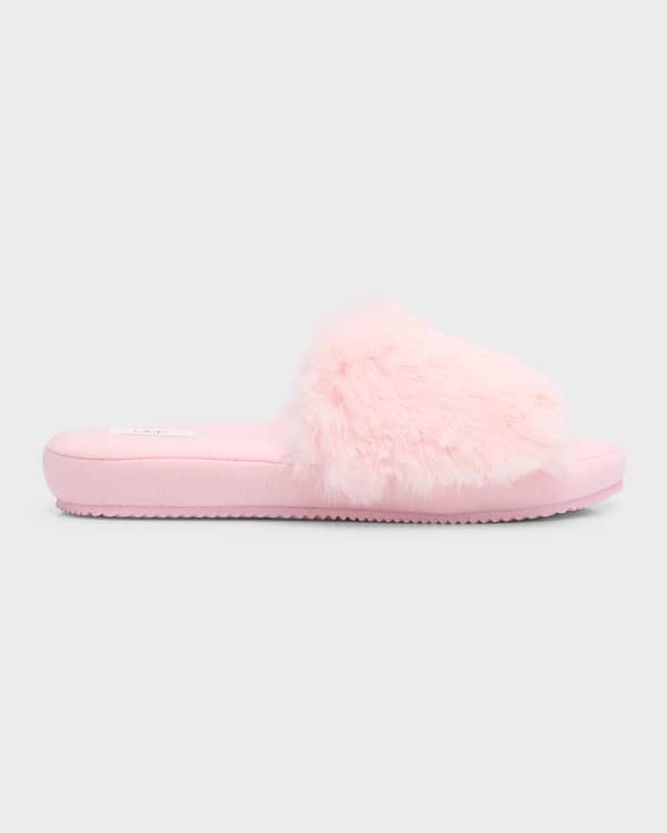 Patricia green fur slides shop
