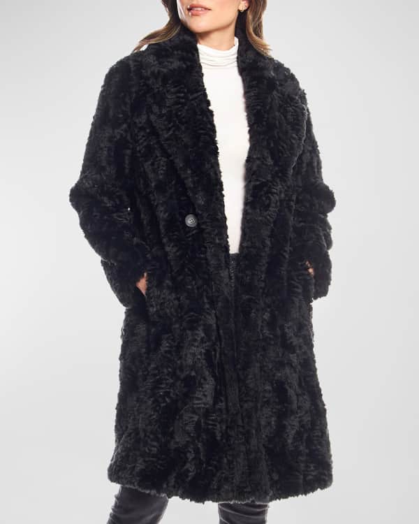 Fabulous Furs Faux Fur Tiered Swing Coat Neiman Marcus