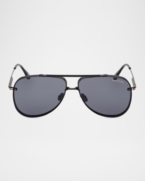 Tom Ford Shield Style Gray Gradient Lens. Tom Ford Oversized Gradient Shield Sunglasses – LUXE LIVING  main image 3