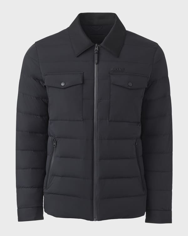 Mackage Men's Kent Logo Down Puffer Jacket | Neiman Marcus