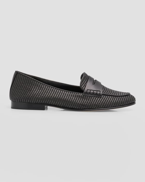 3.1 Phillip Lim Ruched Leather Flat Loafer Slippers | Neiman Marcus