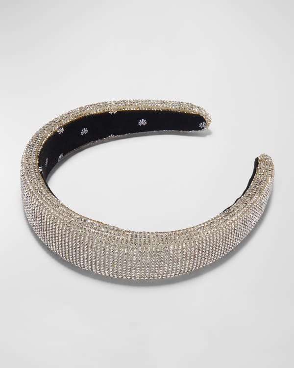 Lele Sadoughi Knot Crystal Denim Headband | Neiman Marcus