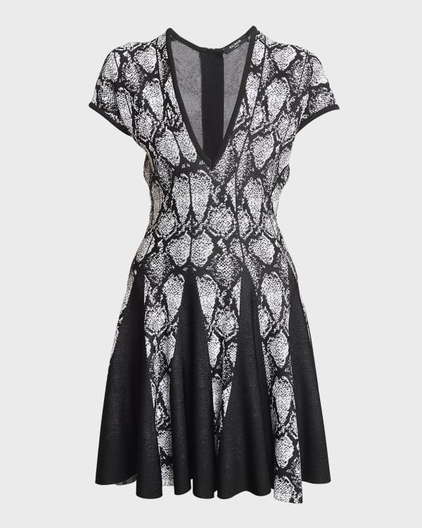 Boutique embroidered discount organza skater dress