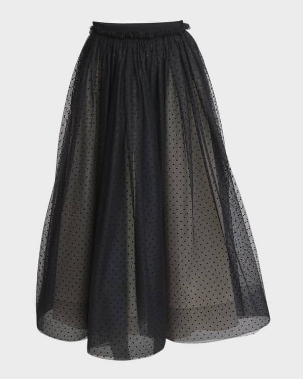 E.Stott Ellen Pleated High-Low Taffeta Midi Skirt | Neiman E.Stott Ellen Pleated High-Low Taffeta Midi Skirt | Neiman