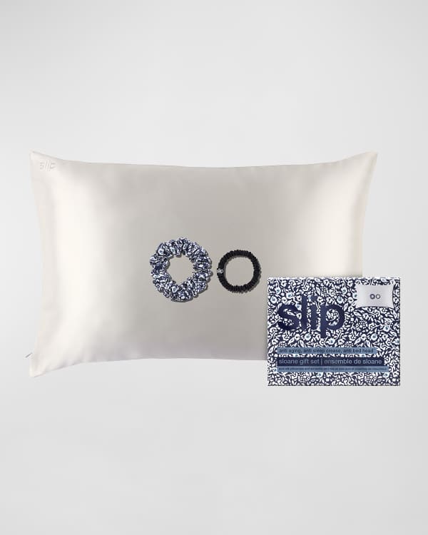 Slip Pure Silk Beauty Sleep Collection Gift Set White + Polka Dot