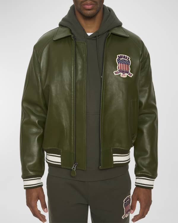 AVIREX Men's Colorblock Icon Military Bomber Jacket Neiman Marcus