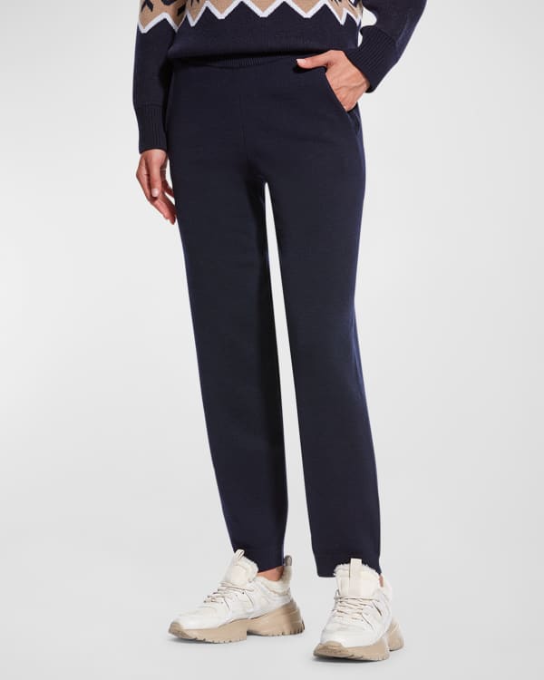 Wool knit joggers shop