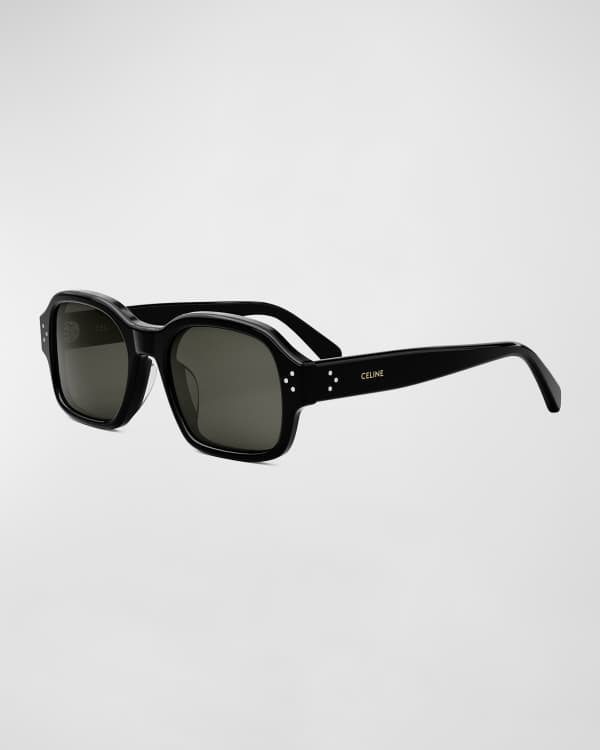 Celine Men's Chunky Rectangle Gradient Havana Sunglasses | Neiman Marcus