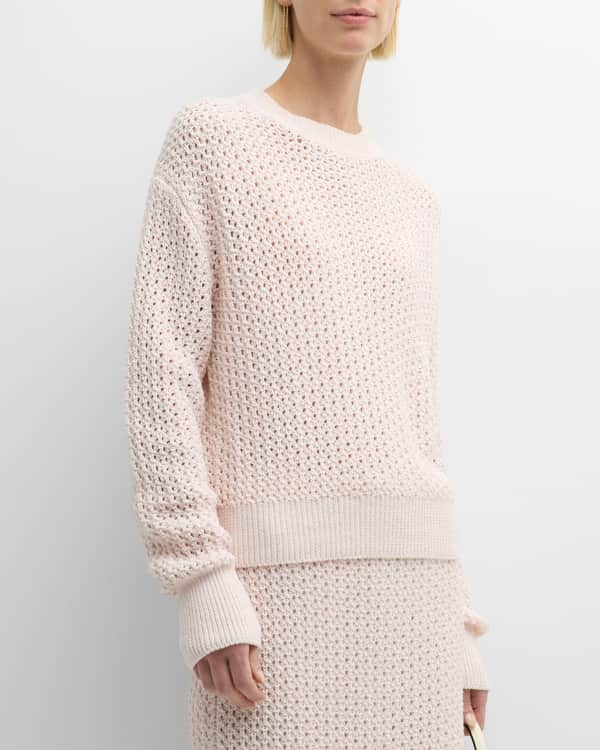 Ribbed Cashmere-Silk Mock Neck Sweater in Sweaters