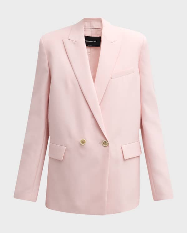 9431 Black Classic Lapel Double-Breasted Jacket