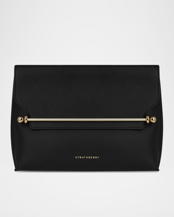 Rebecca Minkoff Leo Metallic Leather Clutch Bag w/ Chain