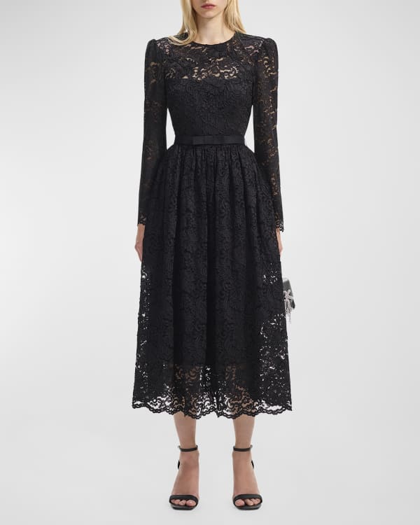 Self portrait sweetheart crochet midi dress cheap
