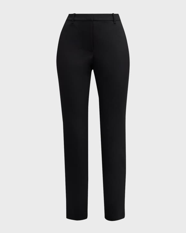 パンツ TOTEME Woman Pants Black 251WRB4483FB0344 001 Toteme High-Rise Straight-Leg Crop Trousers | Neiman Marcus