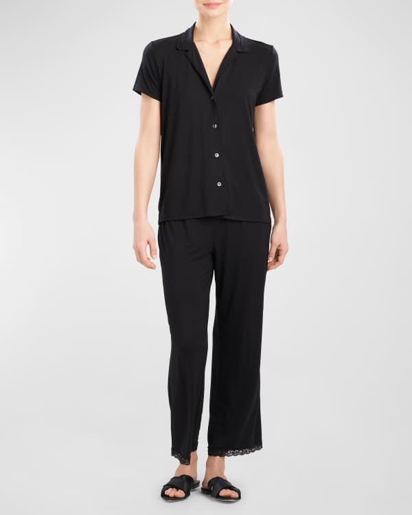 Lane Maebelle Nessa Ruched LaceTrim Pajama Set Neiman Marcus