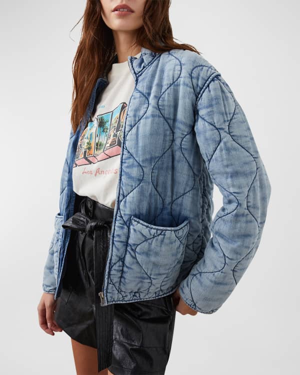 alexanderwang.t Padded Denim Trucker Jacket Neiman Marcus