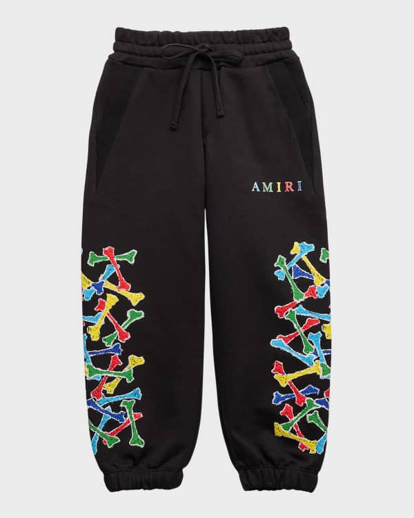 Amiri Kid s Arts District Logo Print Sweat Pants Size 4 12 Neiman Marcus