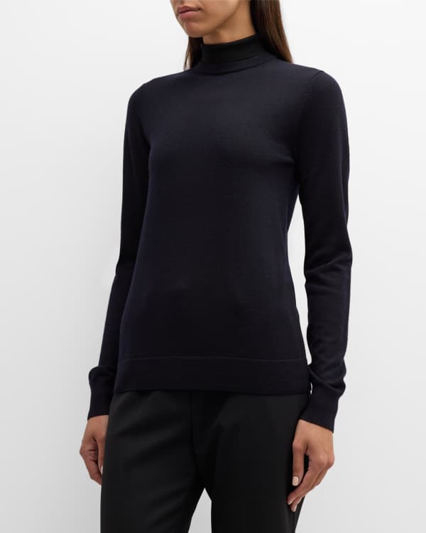 Chinti & Parker Wool-Cashmere Rollneck Sweater- Dark-Grey