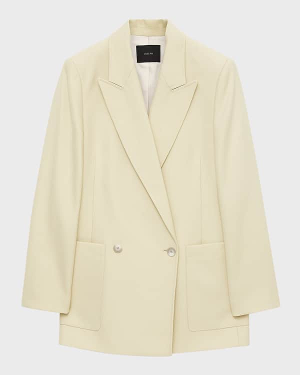 Gia Studios Double-Breasted Backless Jacket | Neiman Marcus