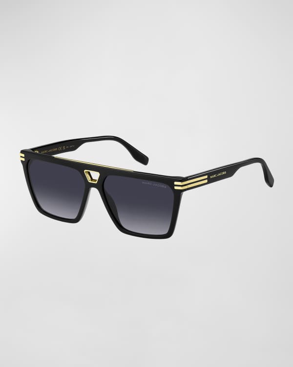 Marc Jacobs Square Two-Tone Acetate Sunglasses | Neiman Marcus