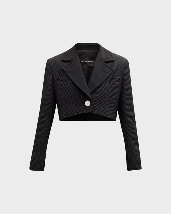 Emporio Armani Double Breasted Cropped Sailor Jacket Neiman Marcus