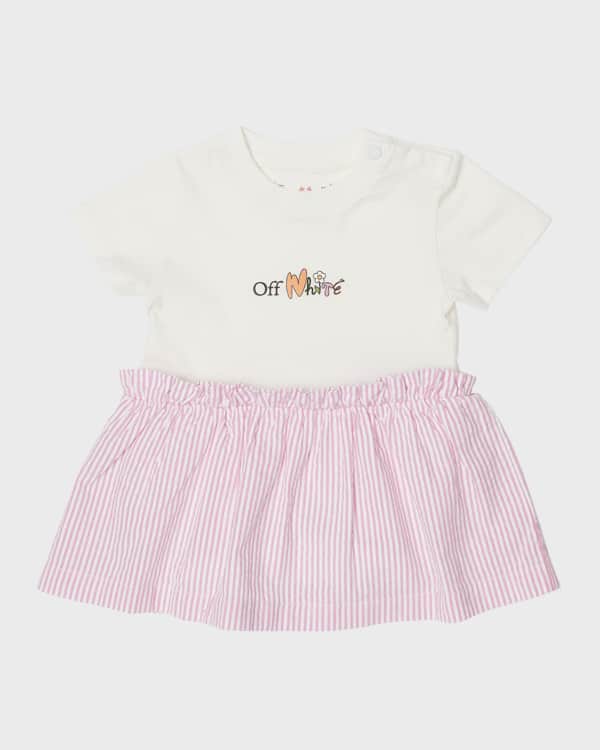 Moschino Kids logo-print peplum style shorts - White