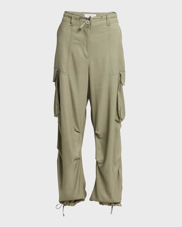 Alice + Olivia Hayes High-Waist Wide-Leg Cargo Pants | Neiman Marcus