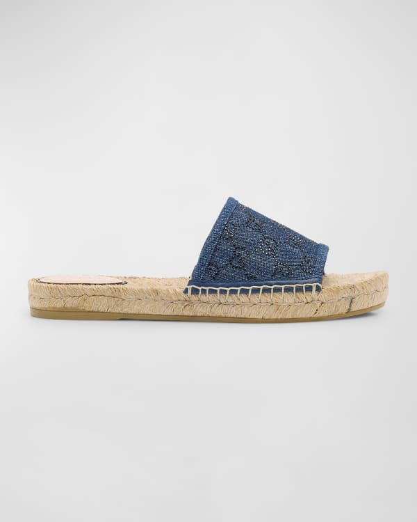 Gucci Pilar GG Floral Espadrille Sandals Neiman Marcus