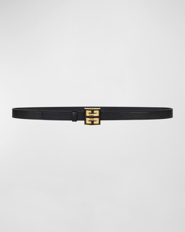 Reversible leather belt with double g buckle price shop