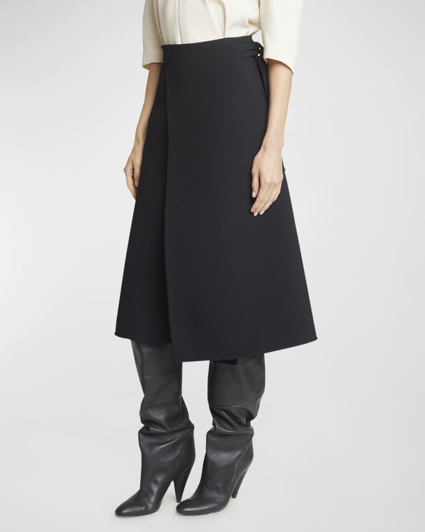 Maison Common Tulle Floral Applique Midi Skirt | Neiman Marcus