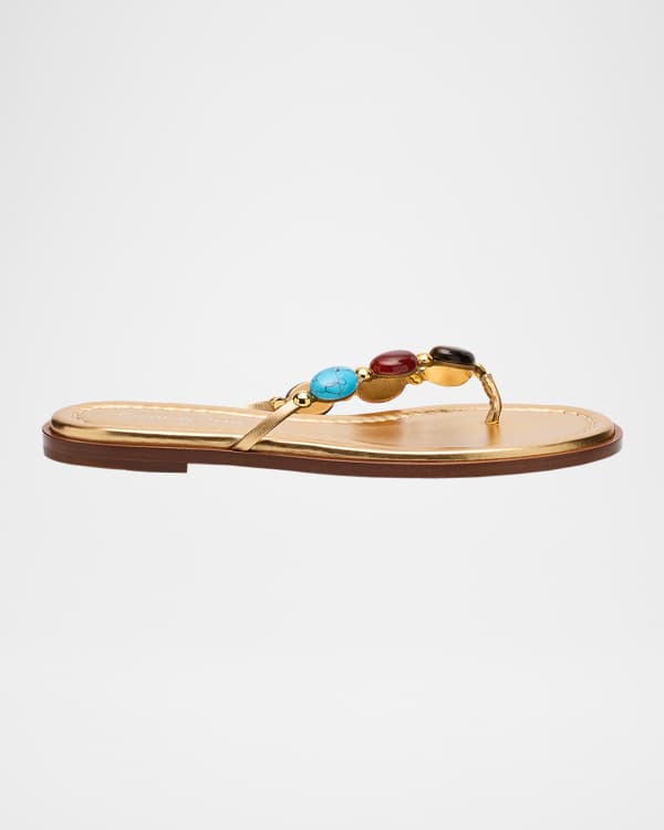 Dune Cotton Flat Thong Sandals