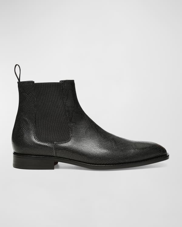 Dense spazzolato leather online boots