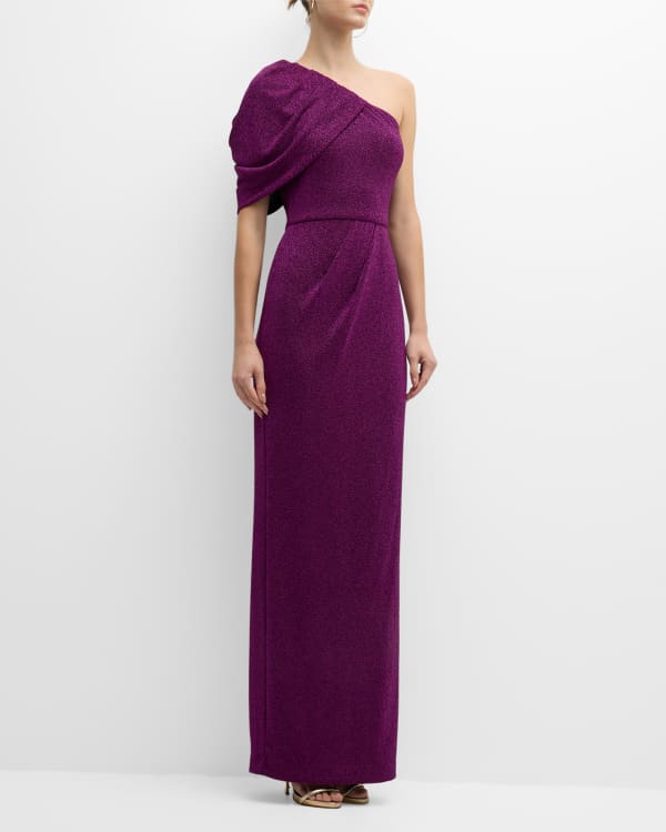 Liv Foster One-Shoulder Cutout Twist-Front Gown | Neiman Marcus