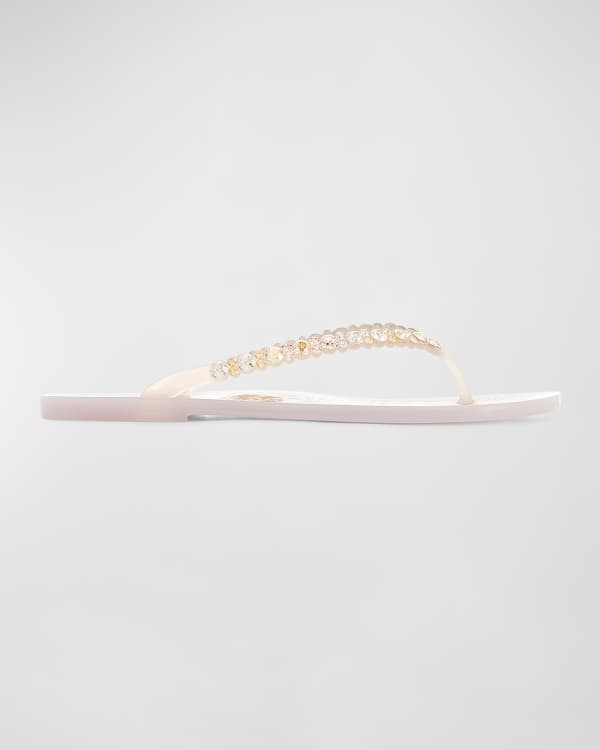 Schutz Mirielle Metallic Slide Sandals Neiman Marcus