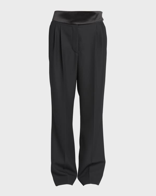 INTERIOR Nico Cuffed-Hem Suit Trousers - Bergdorf Goodman