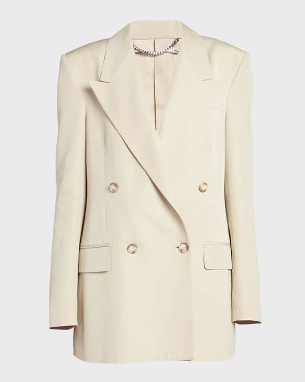 Stella McCartney Corset Waist Hook Front Blazer Beige Neiman Marcus