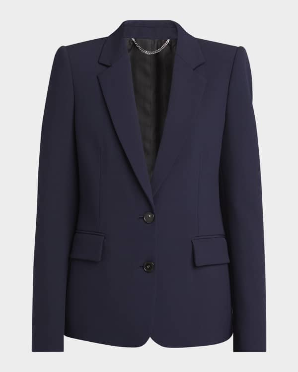 Chloe Scalloped Velvet Crop Jacket | Neiman Marcus