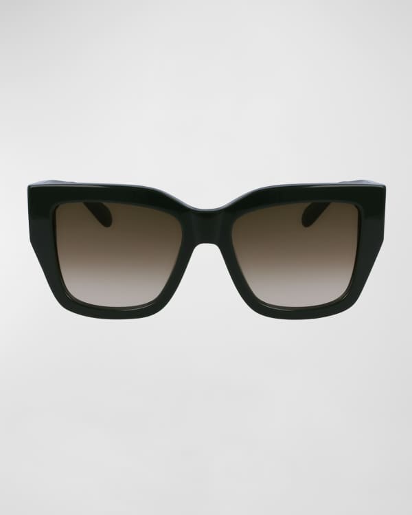 Prada Logo Acetate Oval Sunglasses | Neiman Marcus