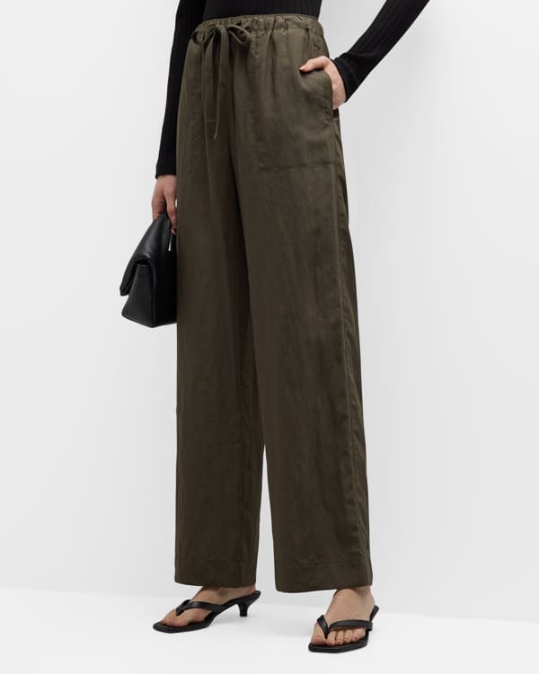 FRAME Wide Leg Tomboy Trousers