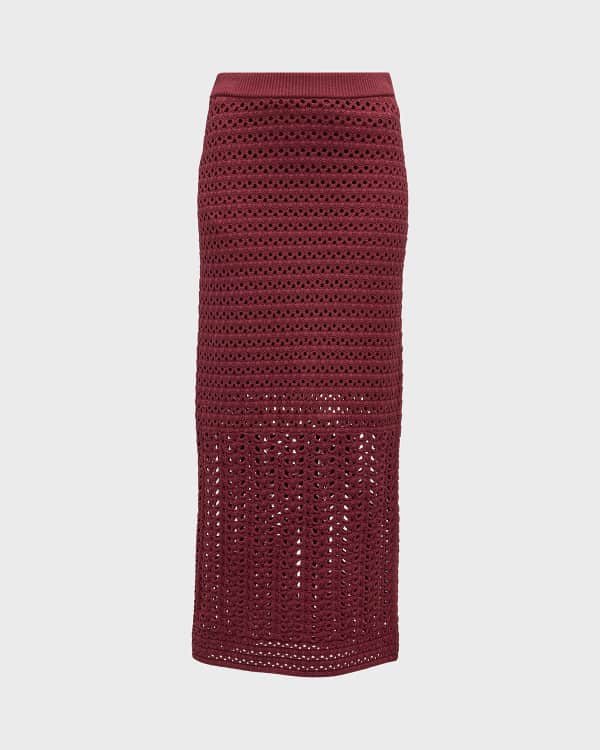 Joan Vass Long Pleated Skirt Black Plus Size Neiman Marcus