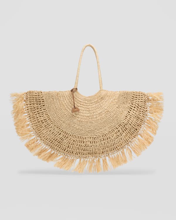 Tory Burch Ella Large Straw Basket Tote Bag Neiman Marcus