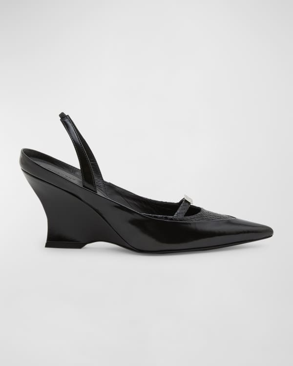 Tali grand 2025 bow wedge pumps