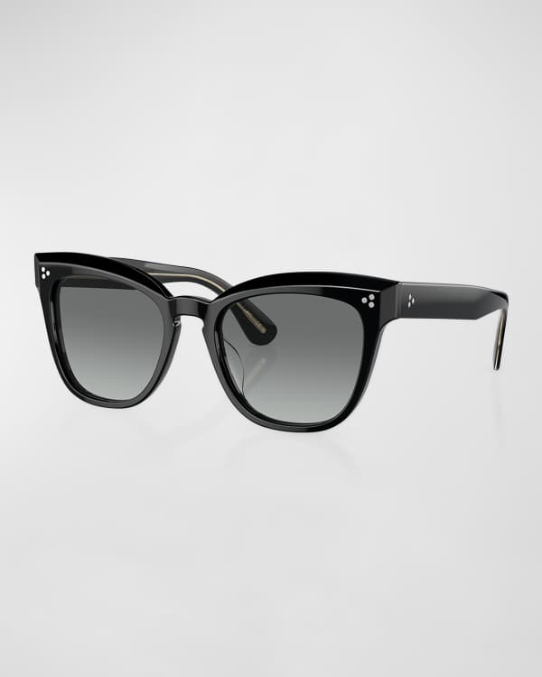 Oliver Peoples Zasia Cat-Eye Acetate Sunglasses w/ Inlaid Studs